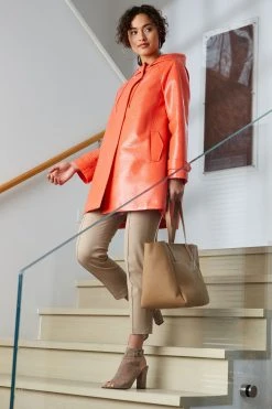Elie Tahari Rain Coats & Coats Pebbled Patent Raincoat