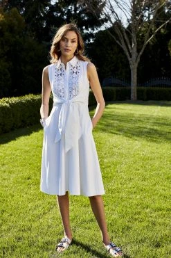 Elie Tahari Poplin Sleeveless Tie Dress Dresses & Jumpsuits 13 Elie Tahari Poplin Sleeveless Tie Dress Dresses & Jumpsuits